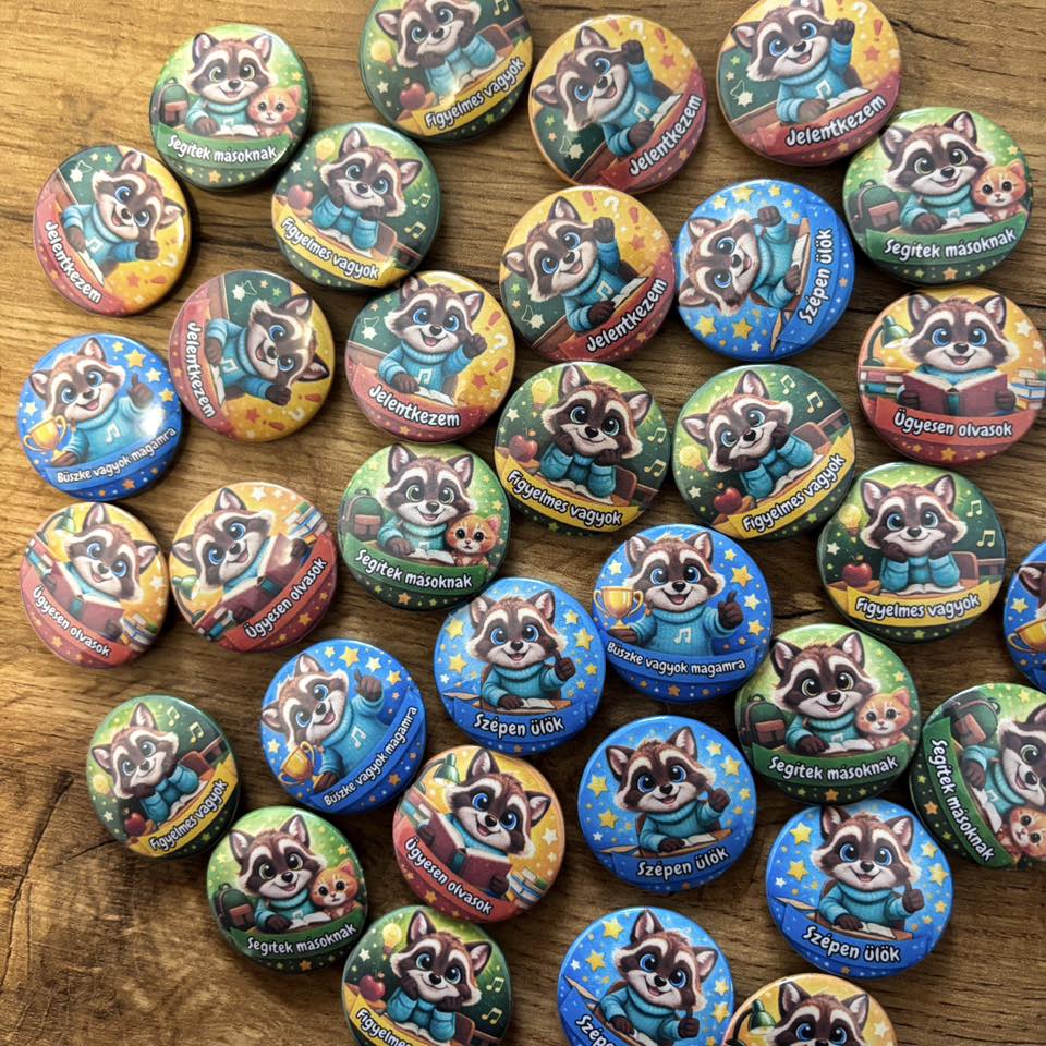 Mosi - 6 db-os Motiváló Kitűzőcsomag - 32 mm